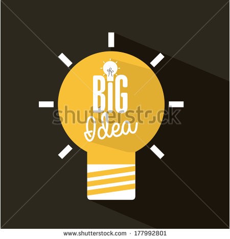 This is an image of a light bulb with the words, ‘Big Idea’ written on top of it.